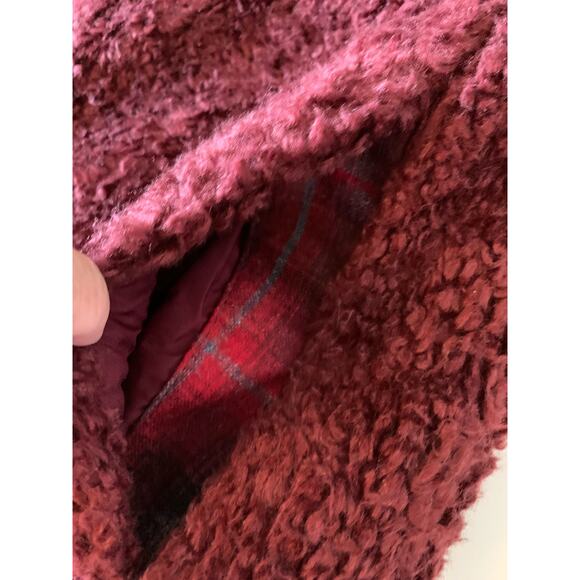 Pendleton women’s full zip fleece teddy jacket sz small red - Picture 9 of 12